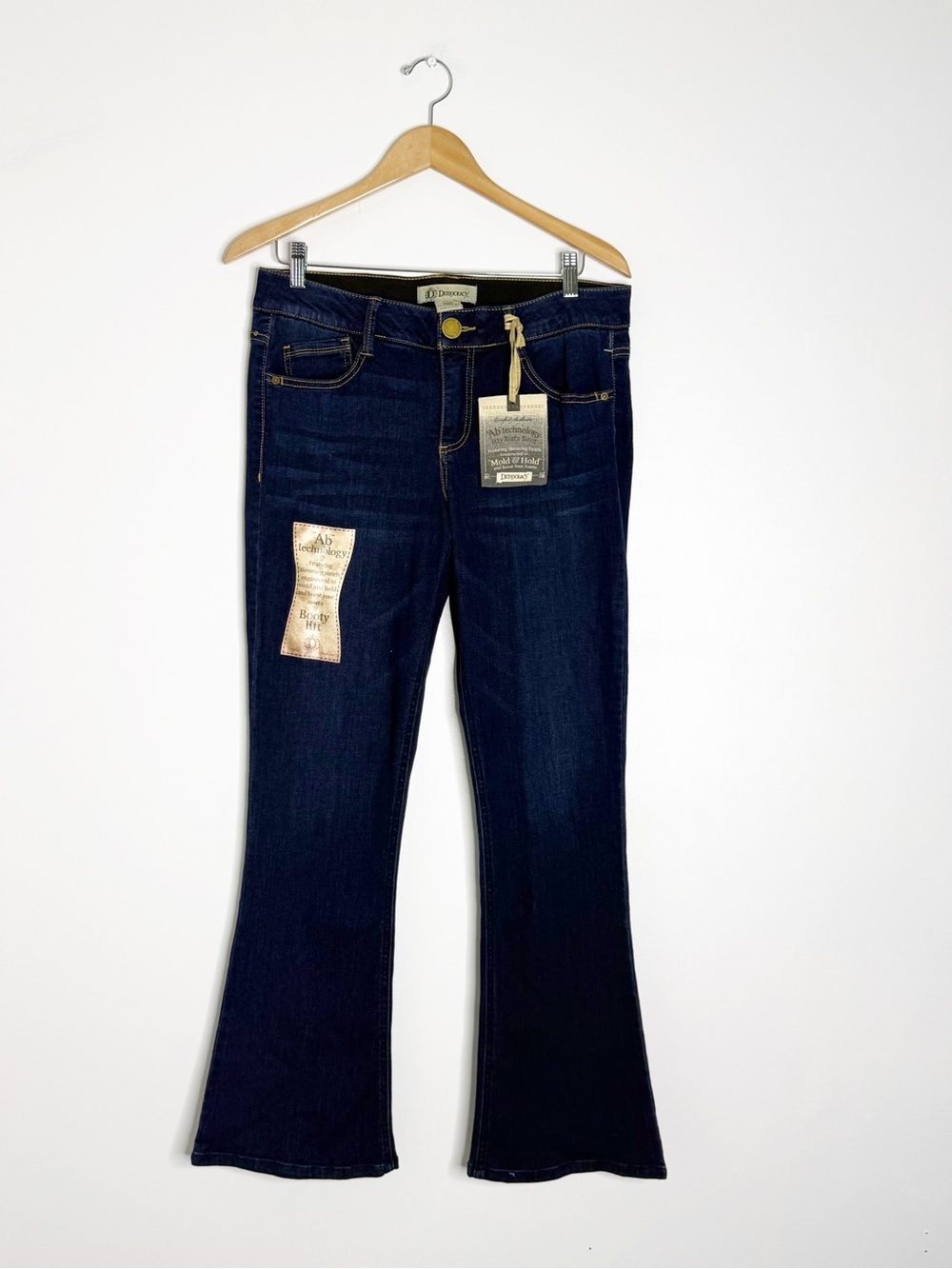 Democracy Ab Solution Booty Lift Bootcut Jeans 10P Dark Wash NWT